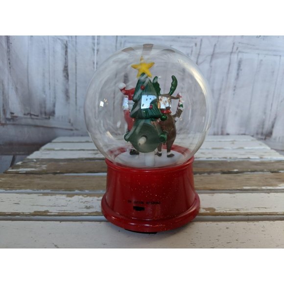 Gemmy Xmas mini snow globe lights sound - Picture 5 of 6